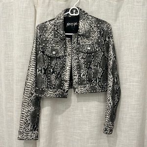 Snakeskin Biker Jacket